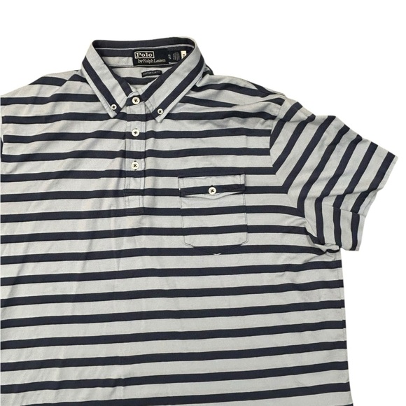 Polo Ralph Lauren Other - Polo Ralph Lauren Men's Custom Slim Fit Navy Striped Shirt XL Red Pony